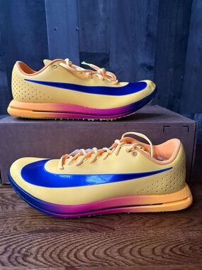 Nike Triple Jump Elite 3 Spikes Citron Pulse Size 14 Track And Field W/bag